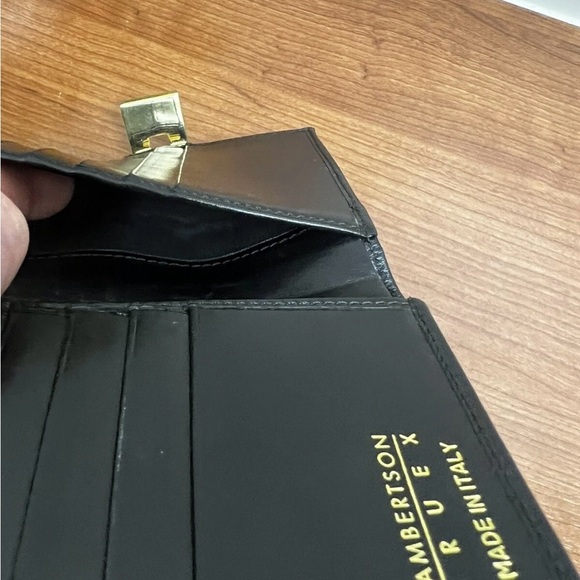 Lambertson Truex Black Leather  French Wallet New EUC - Picture 6 of 11